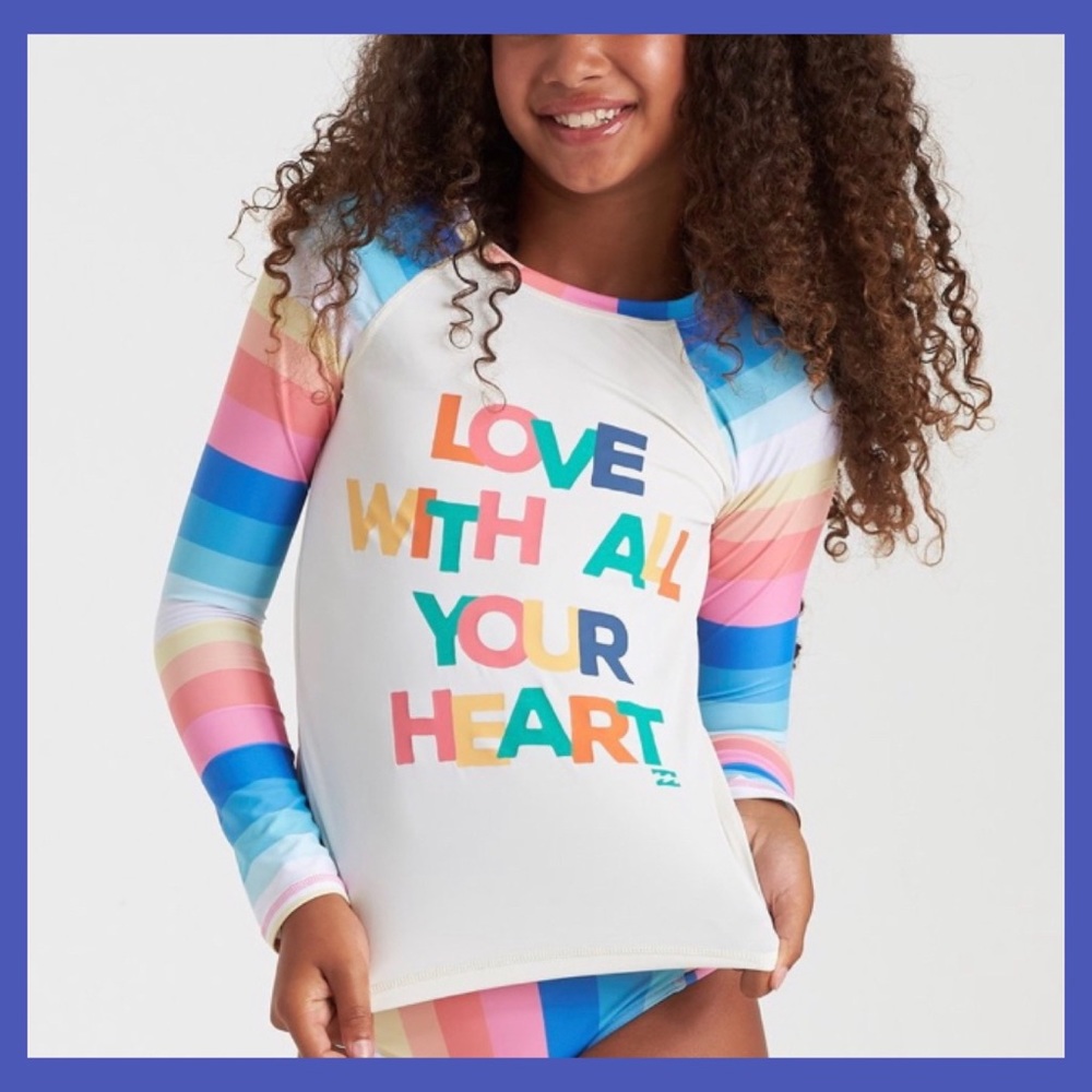 🍍🌴 Billabong Girls' Rashguard Set